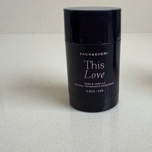Each & Every'This Love' Rose & Vanilla Scent Natural Deodorant- Travel Size